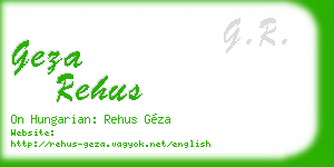 geza rehus business card